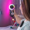 WB Безжичен Portable микрофон с LED Лампа MI-MIC