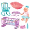 LT Кукла пишкаща Le Petit Bebe 30 см. с легло, стол за хранене и корито