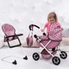 BAYER Количка за кукли с чанта COSY и столче за хранене розови