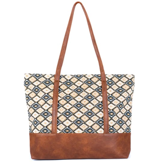 Дамска чанта с дръжки от екологична кожа