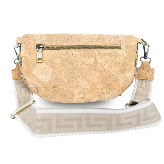 Дамска чанта от корк тип банан