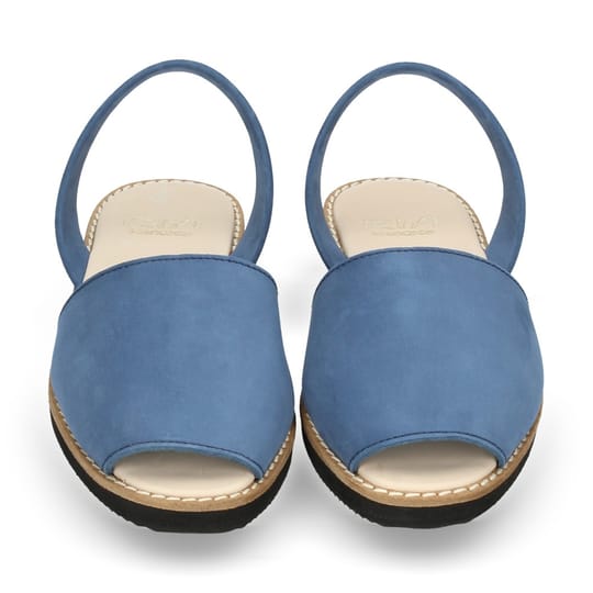 Дамски сандали Abarcas Menorca с анатомична стелка - син цвят 10018