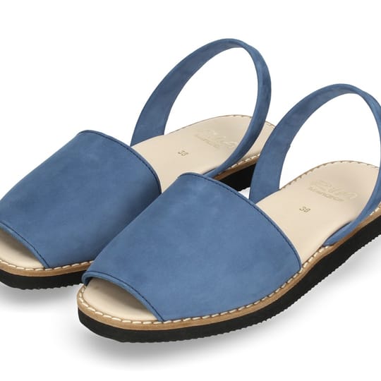 Дамски сандали с анатомична стелка син цвят 