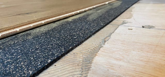 rubber impact insulation engineered floor