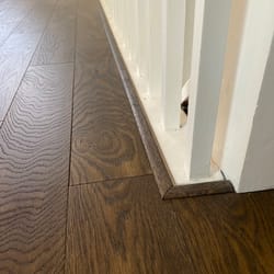 solid oak end profile matching colour 