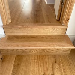 solid oak steps fitting