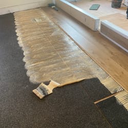 rubber insulation glue-down engineered wood floor London