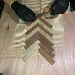 mini solid herringbone table london