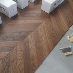 engineered floor chevron glue-down 