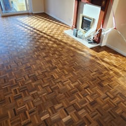 solid wood floor mosaic sanding and varnishing london