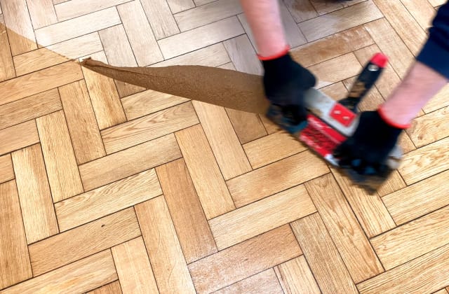 wood floor gap filling