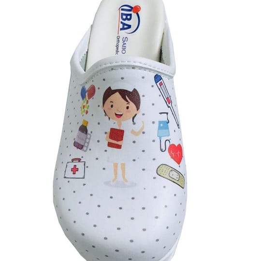 Медицински обувки сабо - бели