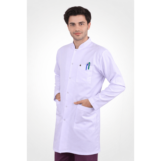 Мъжка медицинска престилка в бяло