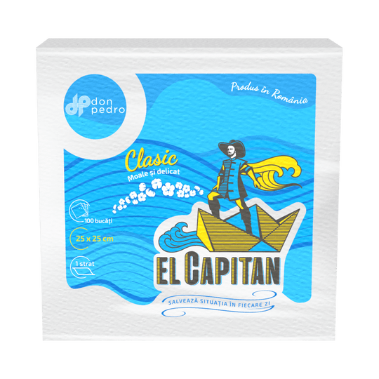 El Capitan салфетки за маса, 25x25, 1 слой, 100 броя