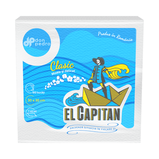 El Capitan салфетки за маса, 30x30, 1 слой, 100 броя