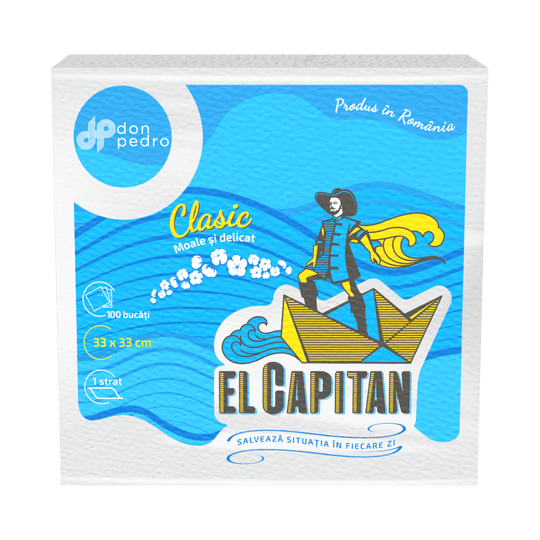 El Capitan салфетки за маса, 30x30, 1 слой, 100 броя