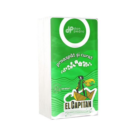 El Capitan носни кърпички 10 x 10, 3 пласта