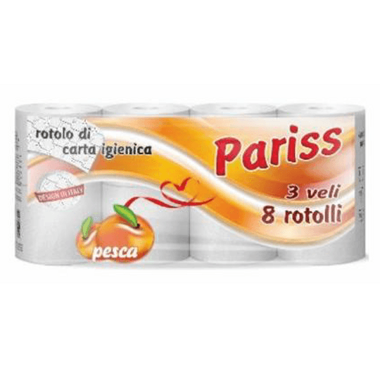 Pariss тоалетна хартия 8 ролки, 3 пласта