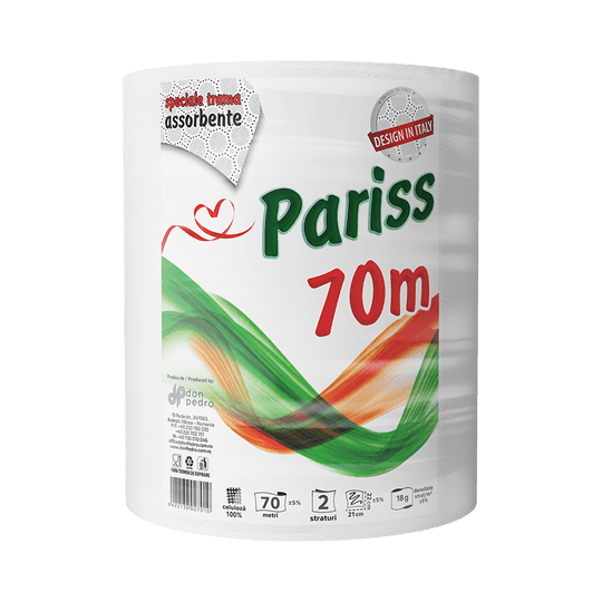 Pariss ролка, 70 м, централно изтегляне, 2 пласта