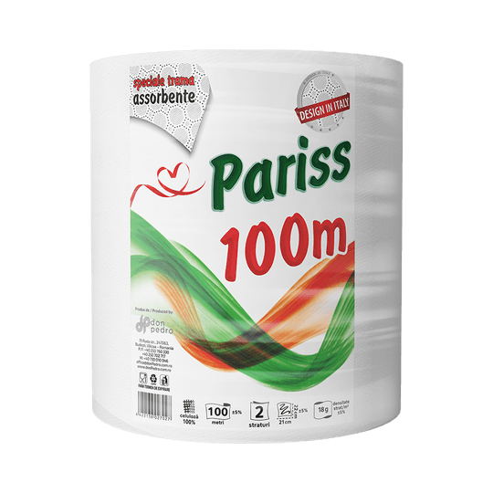 Pariss ролка, 100 м, централно изтегляне, 2 пласта