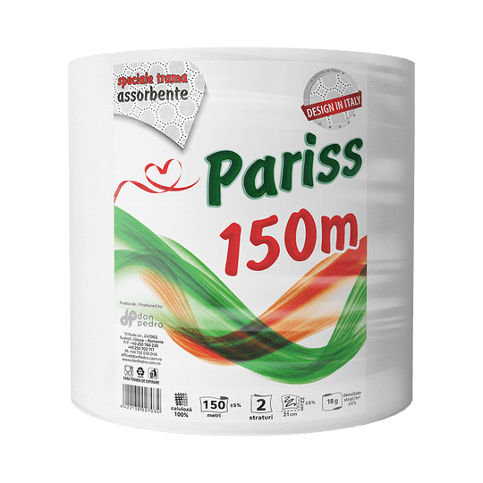 Pariss ролка, 150 м, централно изтегляне, 2 пласта