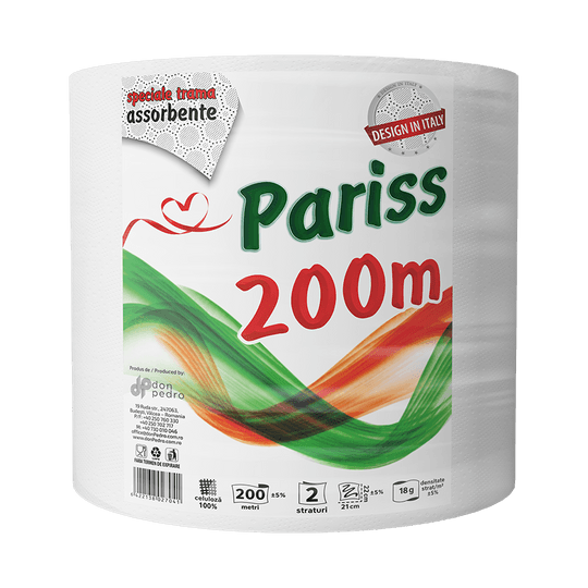 Pariss ролка, 200 м, централно изтегляне, 2 пласта