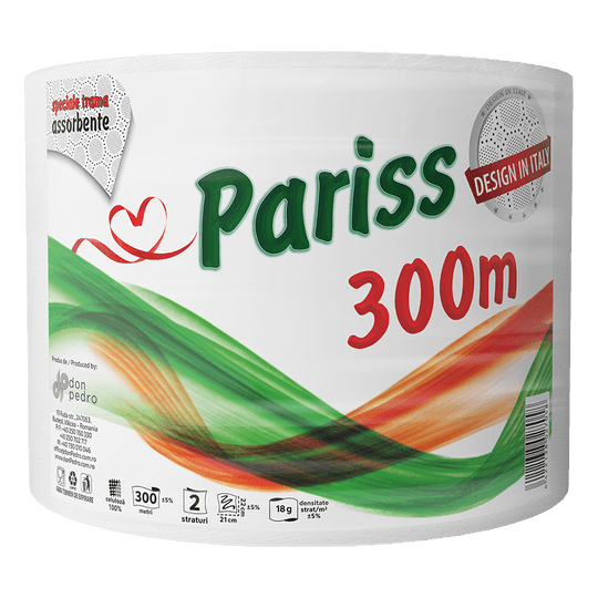 Pariss ролка, 300 м, централно изтегляне, 2 пласта