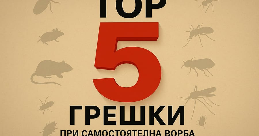 ТОП 5 грешки при самостоятелната борба с вредителите