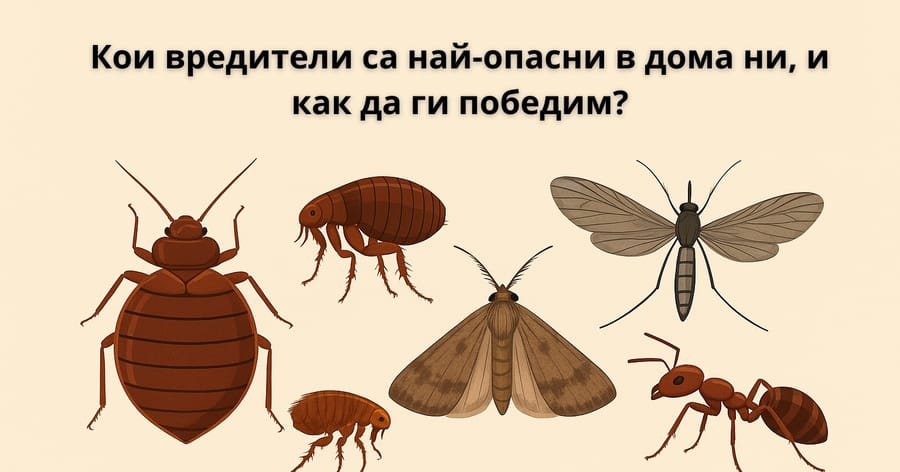 Кои вредители са най-опасни в дома ни, и как да ги победим?