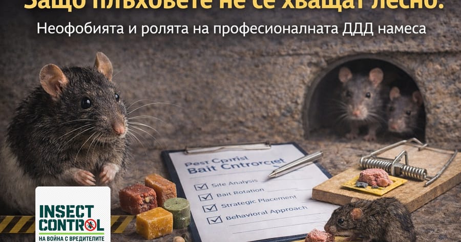 Защо плъховете не се хващат лесно: неофобията и ролята на професионалната ДДД намеса