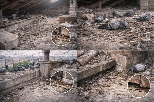 Гълъби умрели