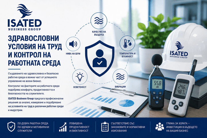 Здравословни условия на труд и контрол на работната среда от ISATED Business Group