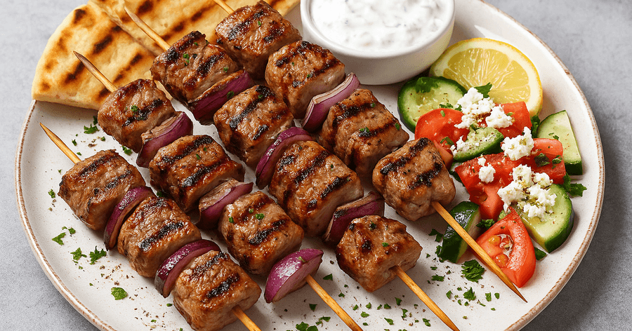 Гръцко сувлаки на барбекю