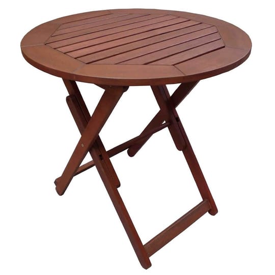 Маса сгъваема Muhler Meranti Ø70xH74cm, дърво