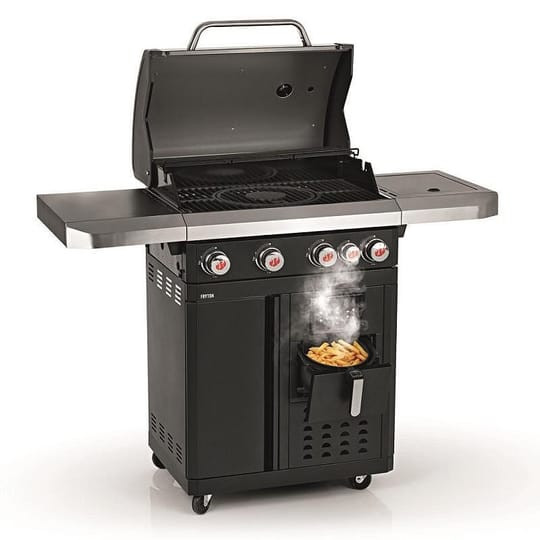 Газово барбекю FRYTON 4.1 - AIR FRYER - BLACK (4 горелки+фритюрник/горещ въздух+котлон) | LANDMANN