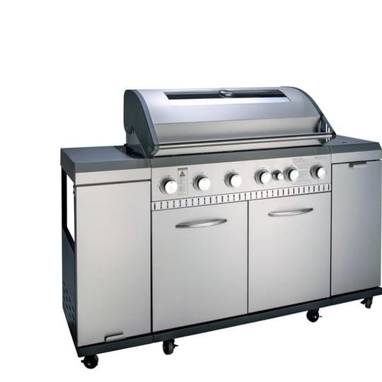 Газово барбекю Outdoor Kitchen 6.1 Grill Chef INOX ( 6 горелки + котлон ) | LANDMANN