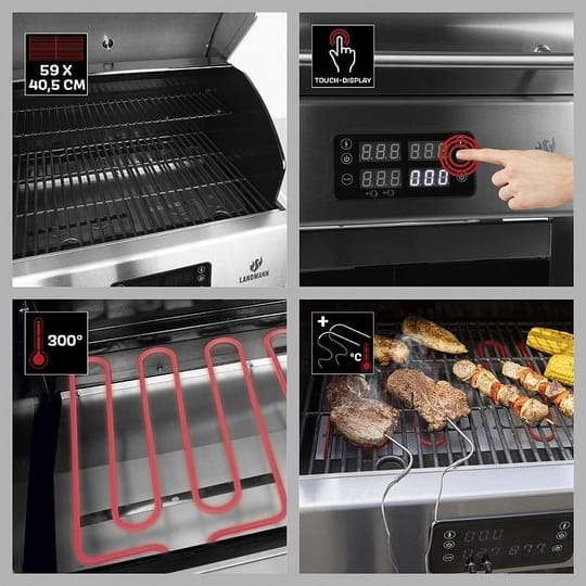 Електрическо барбекю с чугунена скара | LANDMANN