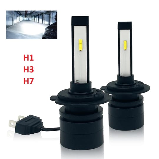 Лед Крушки Super Mini H1 H3 H7 + Подарък LED T10