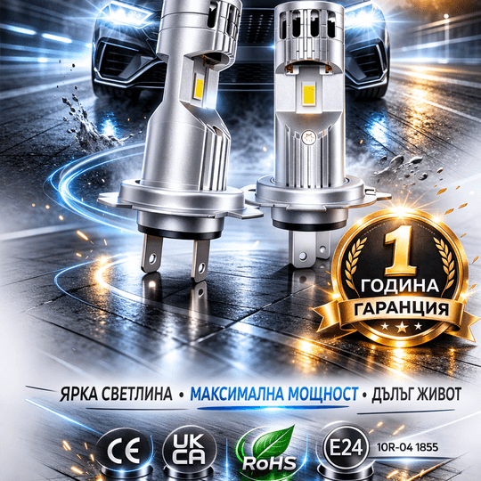 Лед Крушки Mini Original H1 H4 H7 H11 + Подарък