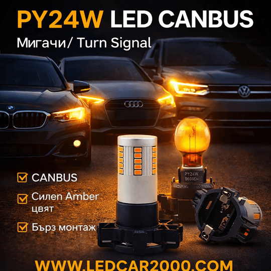 Лед Крушки PY24W 2500 LM