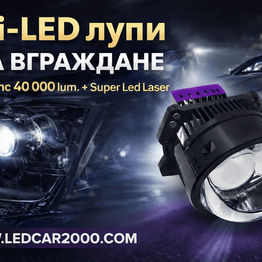 Bi-LED лупи за вграждане 3.0 inc 40 000 lum.+ Super Led Laser