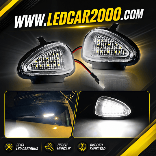 LED плафони под огледалата Golf 6 (Puddle Light) за VW – Plug & Play