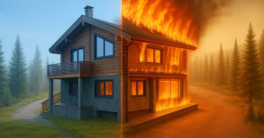 Пожаробезопасност на лог хаус къщите