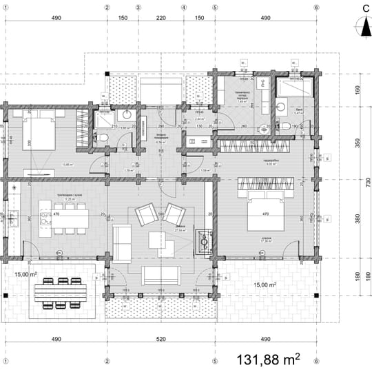 Просторна едноетажна къща
