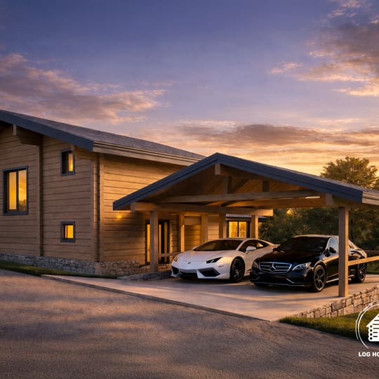 Луксозна двуетажна дървена къща 285