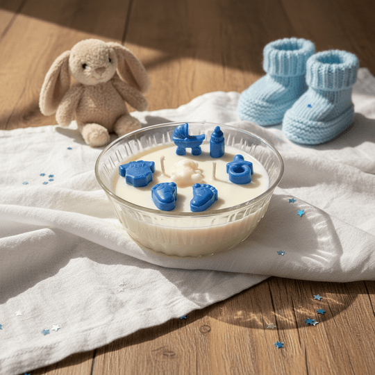 ​🍼 Ароматна свещ: Baby Boy Surprise – Топла прегръдка