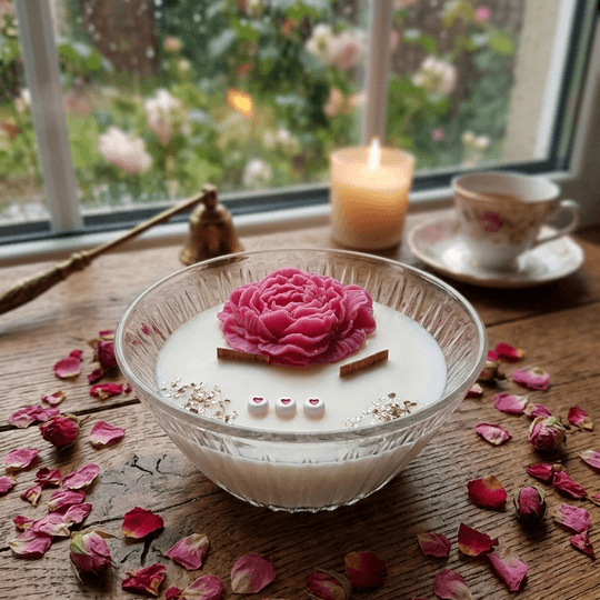 Бутикова Ароматна Свещ "Винтидж Божур" ✨🌸