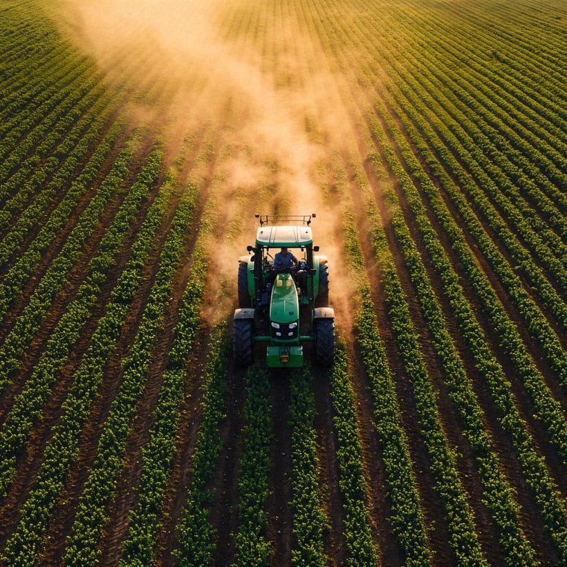 tractor working