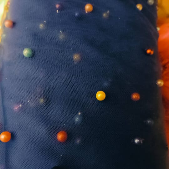 Тюл с перли / 0201