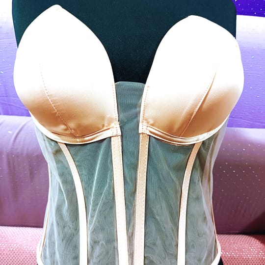 Корсет / Праскова/ модел- котешки уши